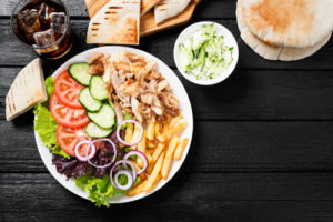 Greek Chicken Gyro Salad