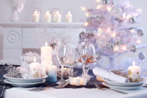 Christmas dinner tables