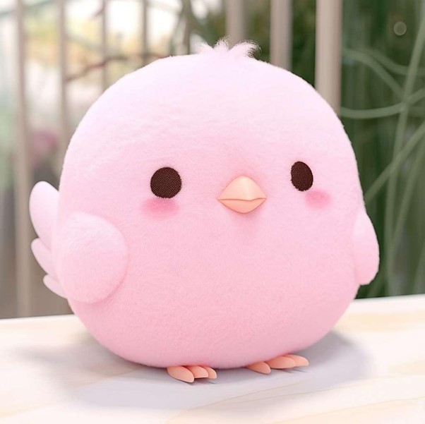 Fluffy Pink Bird