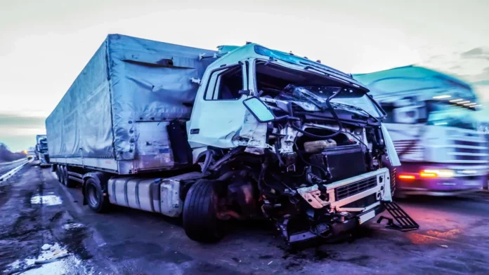 damaged-truck-road-against-sky
