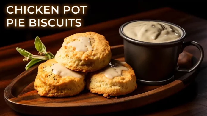 chicken pot pie with biscuits