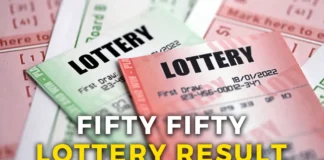 fifty fifty lottery result