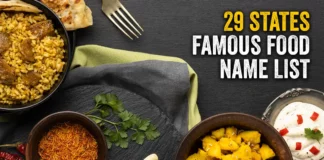 29 states famous food name list