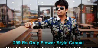 299 rs only flower style casual men shirt long sleeve thesparkshop.in