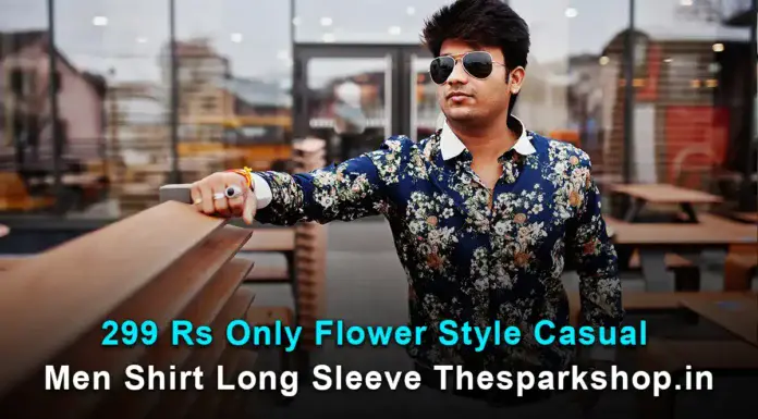 299 rs only flower style casual men shirt long sleeve thesparkshop.in