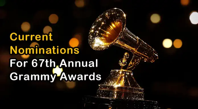 current nominations for 67th annual Grammy awards