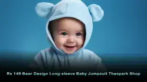 Rs 149 Bear Design Long-Sleeve Baby Jumpsuit TheSpark Shop