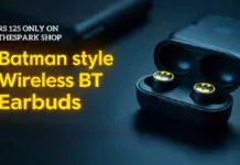 rs 125 only on thespark shop batman style wireless bt earbuds