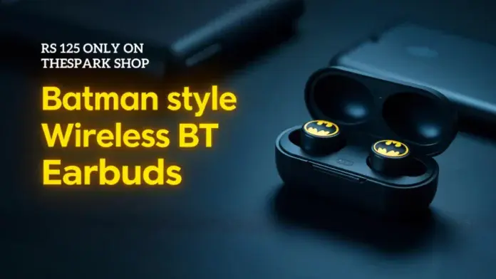rs 125 only on thespark shop batman style wireless bt earbuds